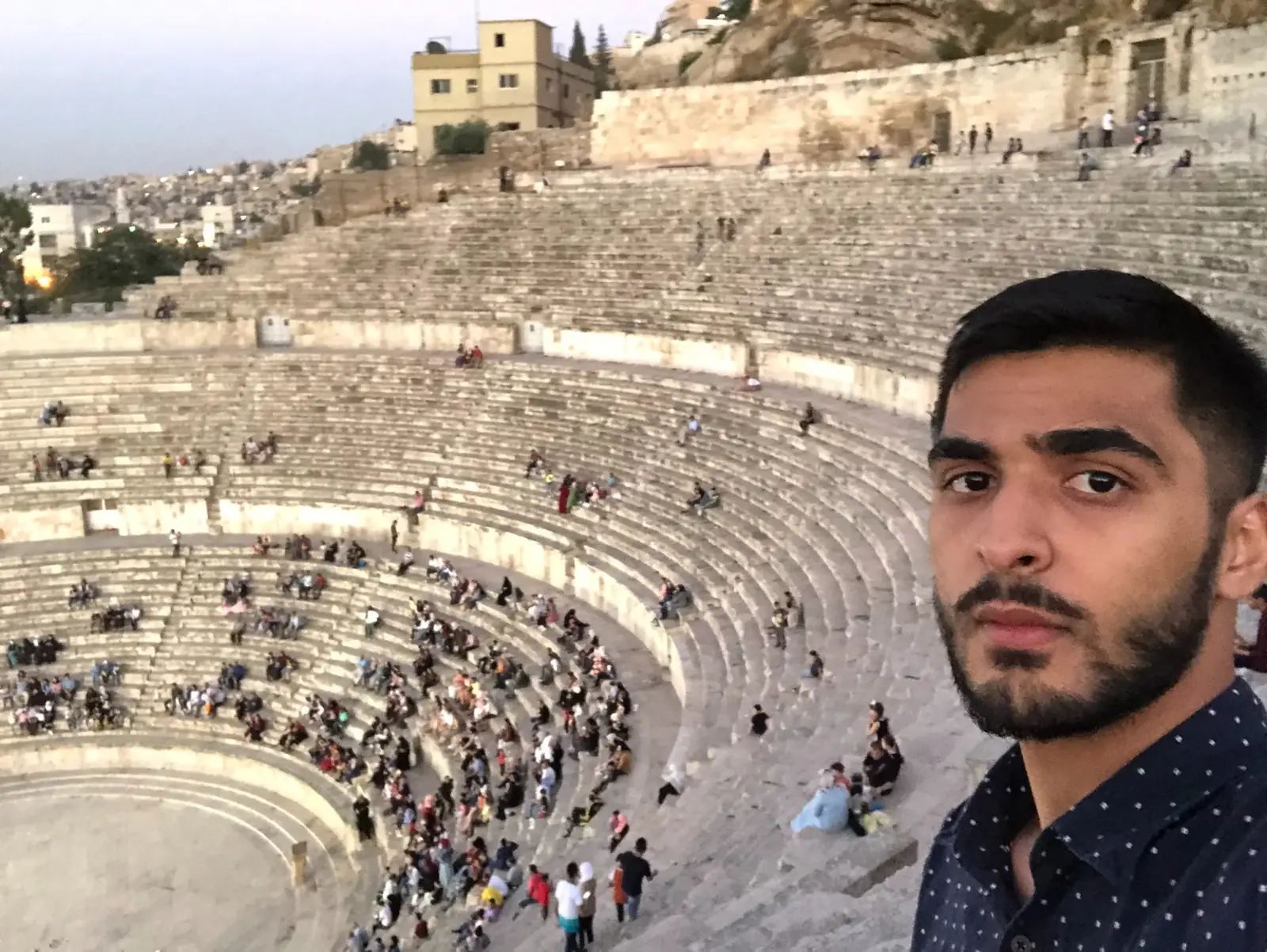 Waleed overlooking the Roman Theater in Amman